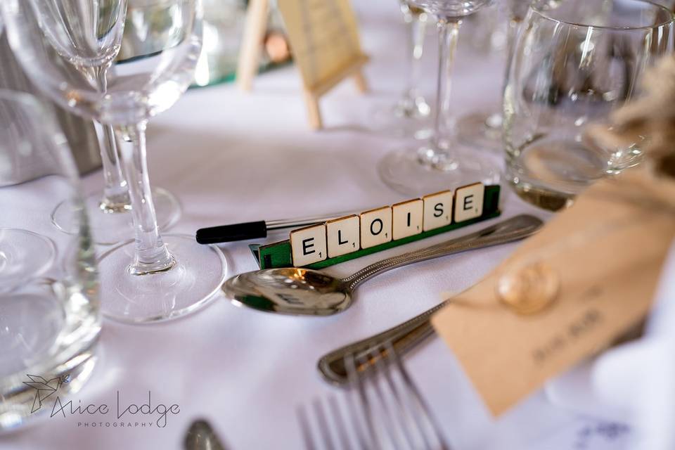 Personalised placesettings