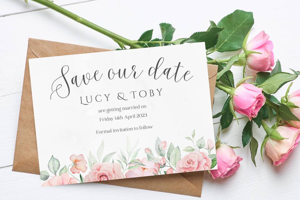 Rose collection save the date