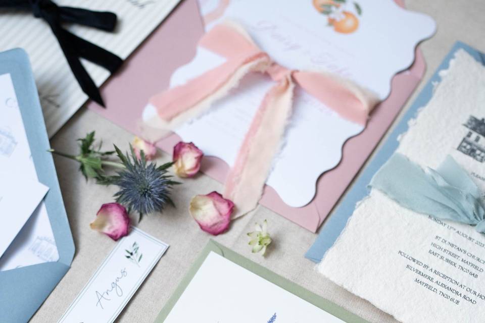 Floral wedding invite