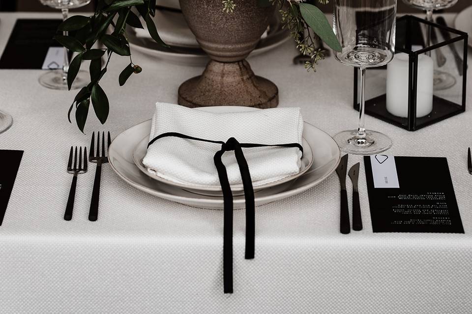 Classic elegant table setting