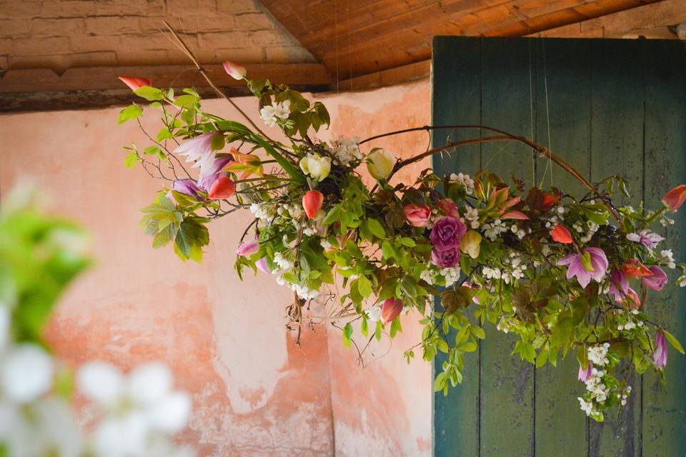 Festival style flower cloud