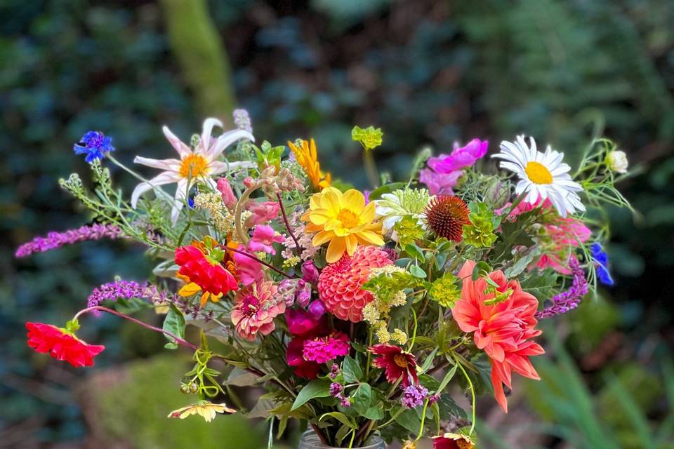 Festival style bridal bouquet