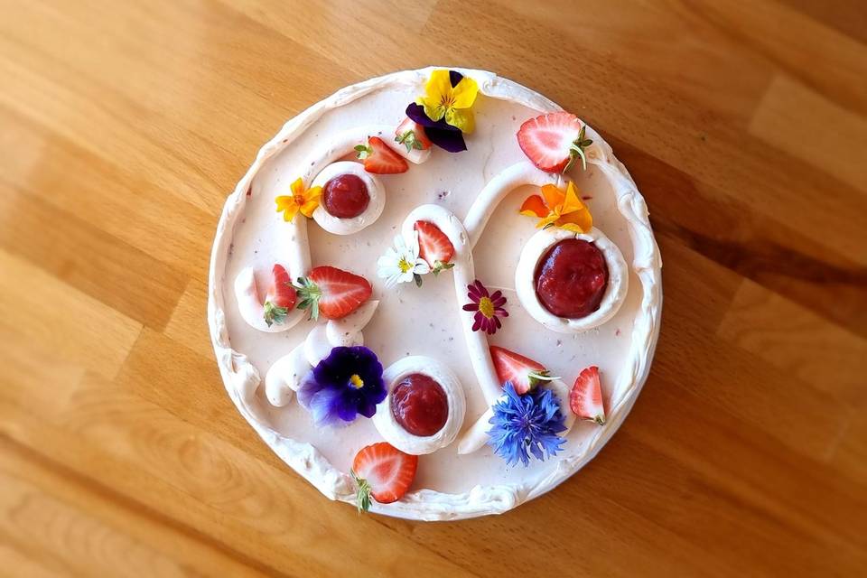 Springtime style simple cake