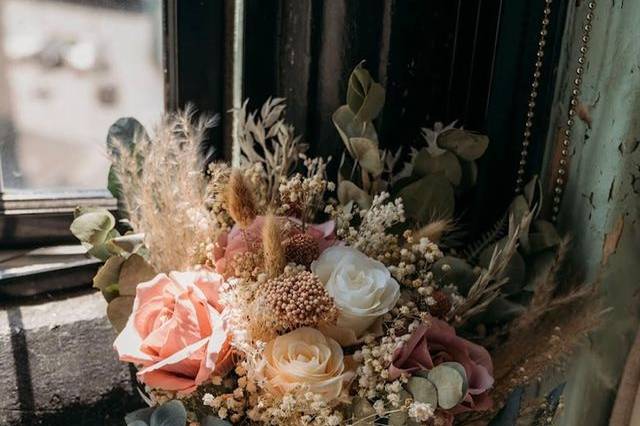 Dried Flower Wedding Bouquet