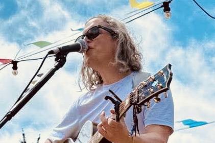 Playing live at a festival