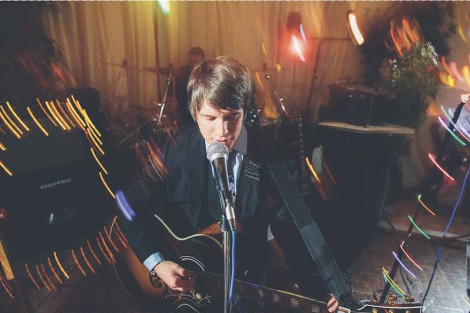 Playing live at a wedding