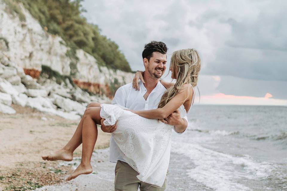 Sophie and Jack on the beach