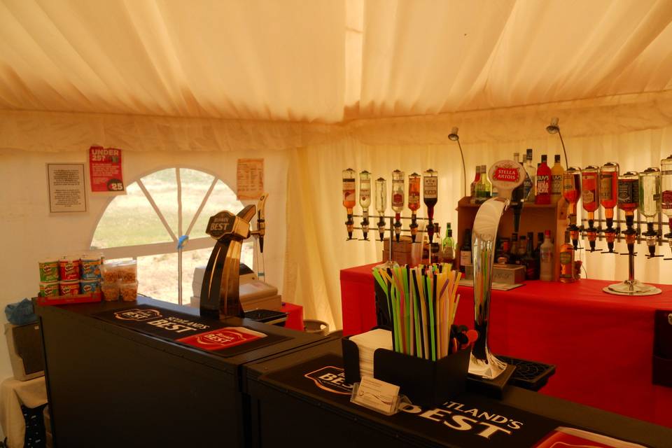 Marquee bar at Tyninghame