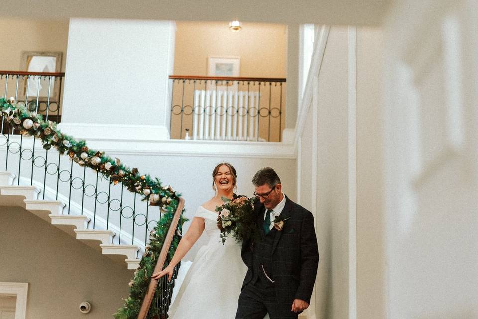 Winter Wedding Stairs