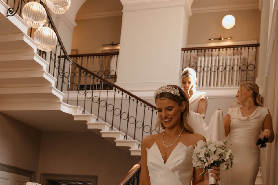 Bride and bridesmaids