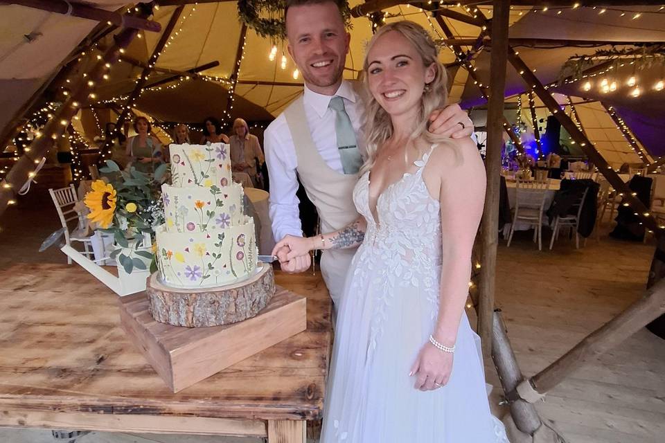 Heather & Dan Cake Cutting