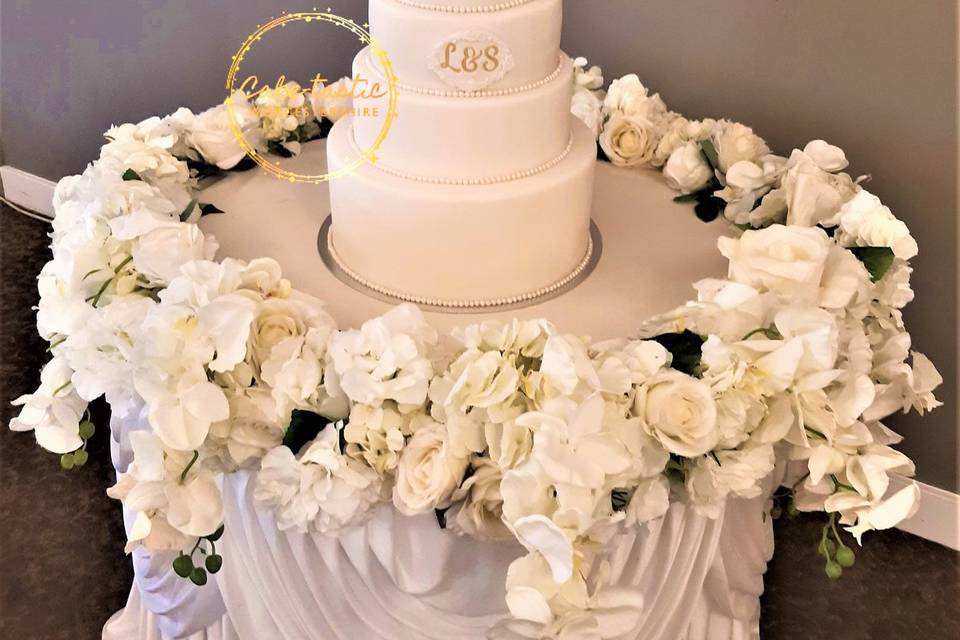 Five Tier Fondant Wedding Cake