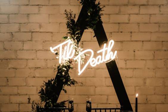 Til Death Wedding Neon Sign