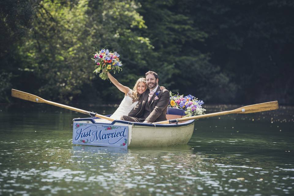 Row on the lake