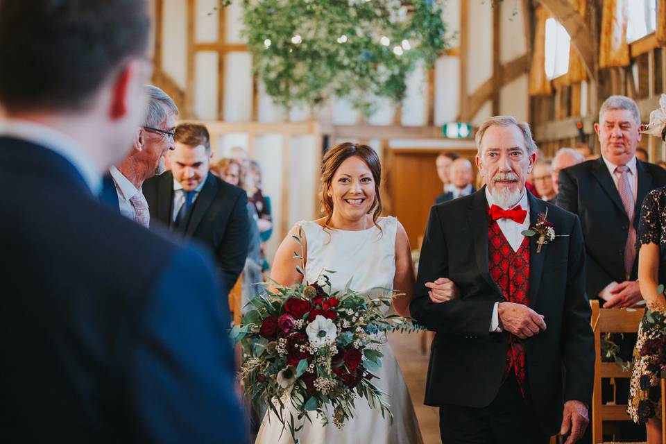 Winter barn wedding