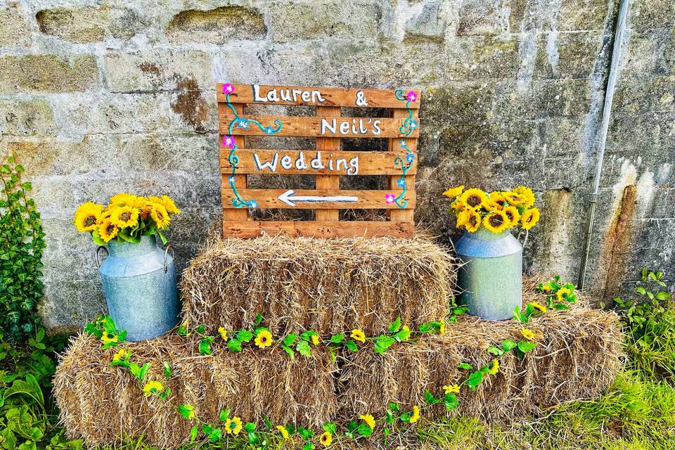 Rustic decoration sign