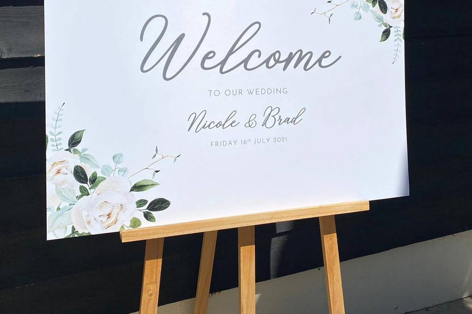 A1 Size Welcome Sign