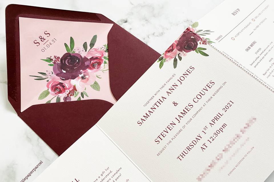 Folded Invitations