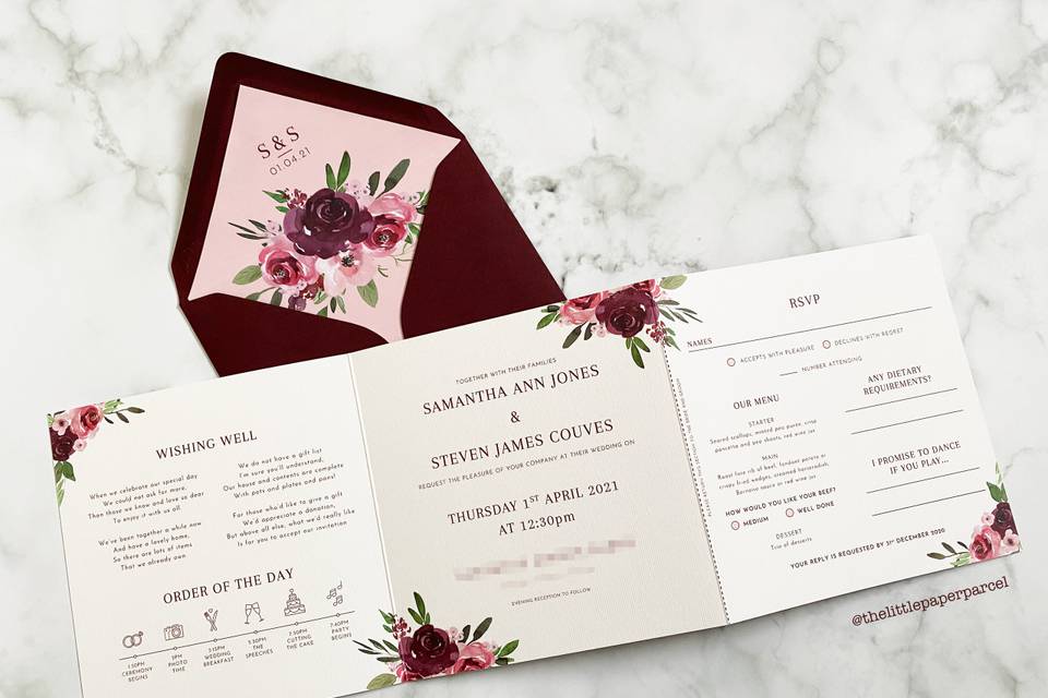 Folded Invitations