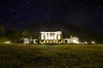 Rockbeare Manor at night