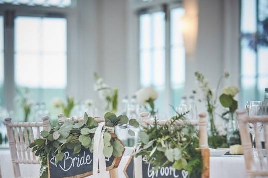 Bride & Groom Signs