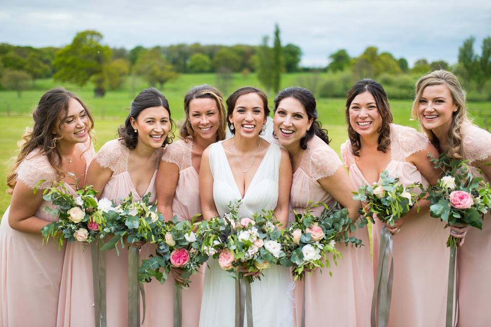 Bride and Bridesmaids