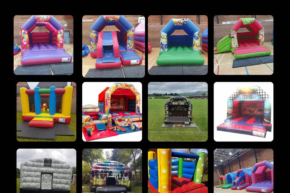 Multiple bouncy castles