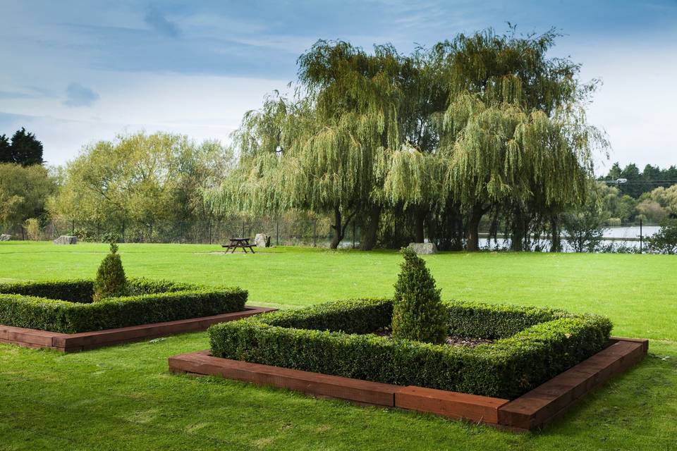 Manicured grounds