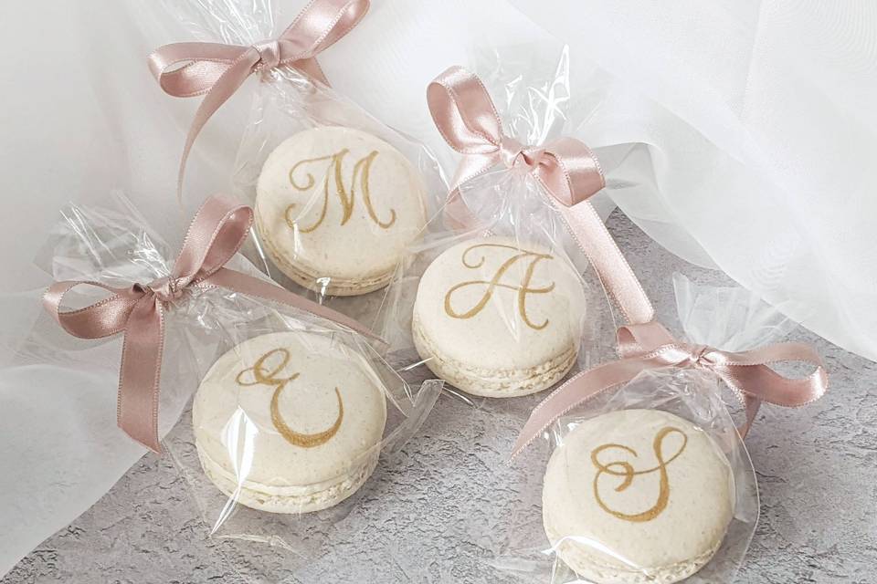 Monogram Macaron Favours