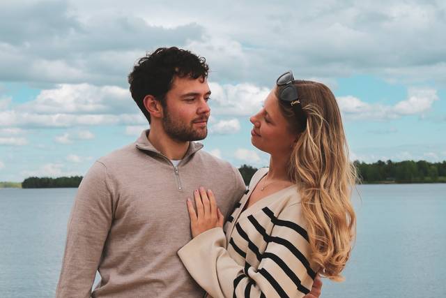 Lakeside Couple Portrait.