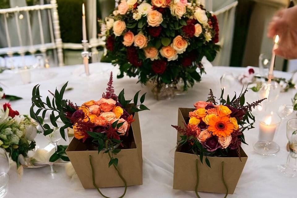 Party bridesmaids bouquets