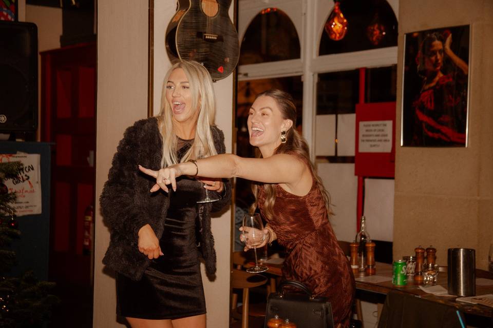 At the dancefloor.