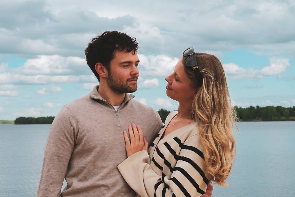 Lakeside Couple Portrait.
