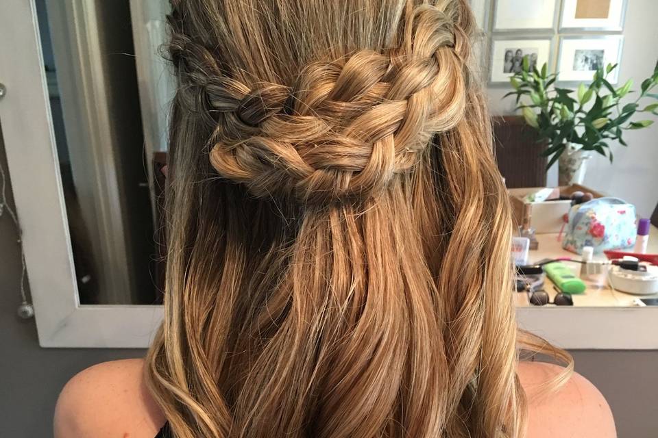 Half up Plait detail