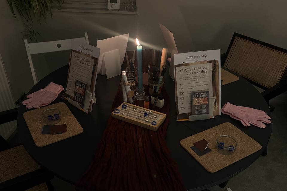 At home wax ring workshop