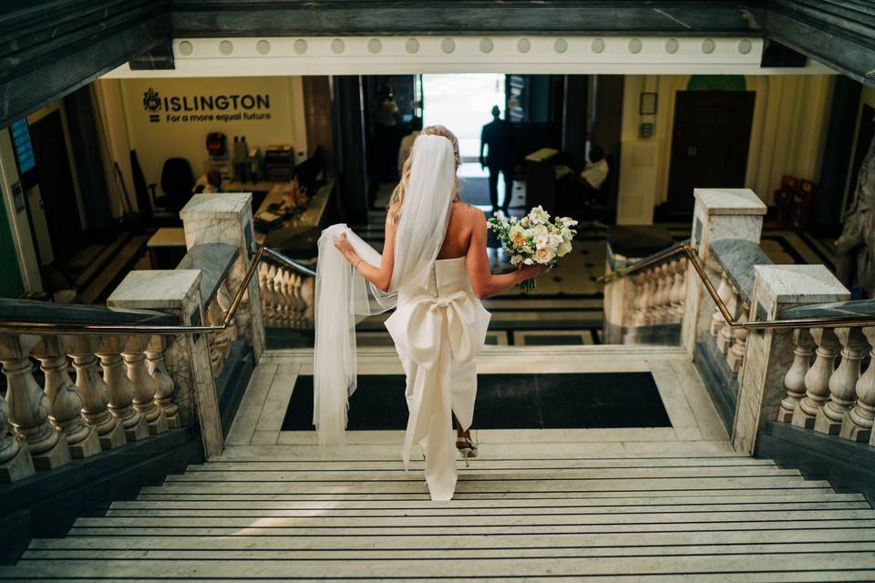 Candid bridal moments.
