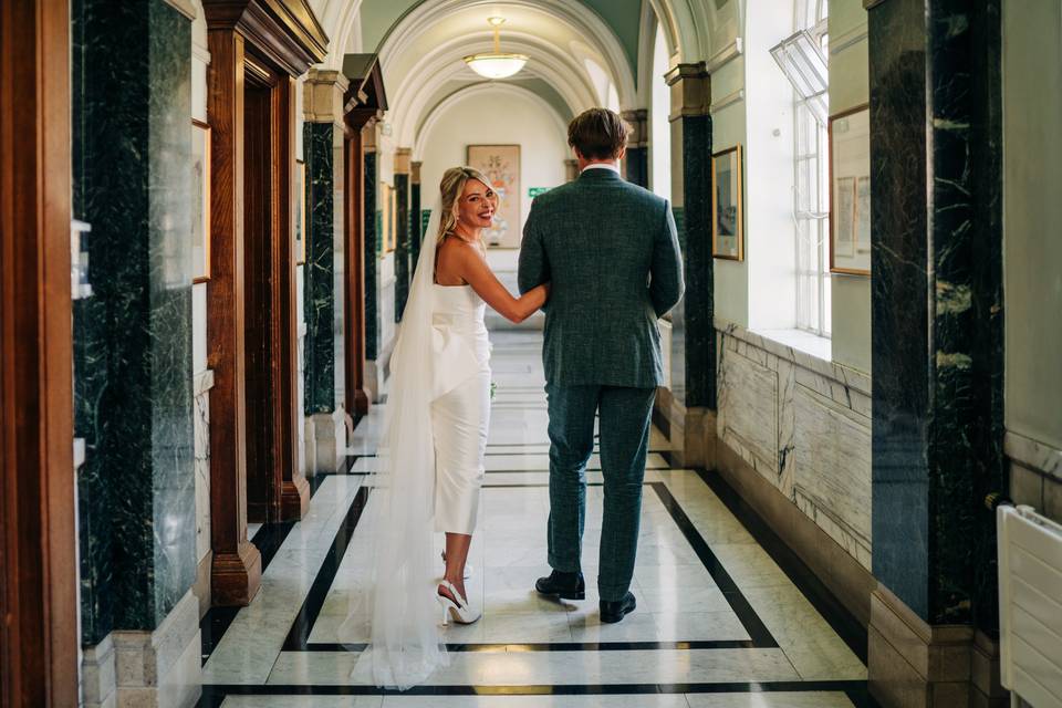 Directed 'just married' shot.