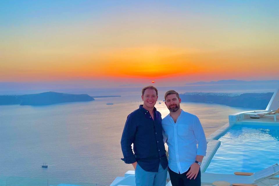 Sunsets in Santorini