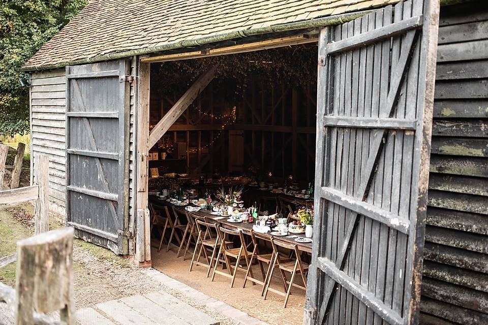 Barn-style wedding