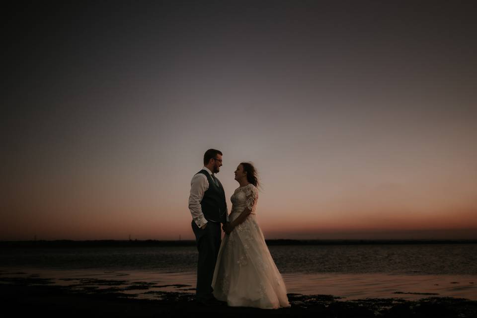 Couple photo at dusk