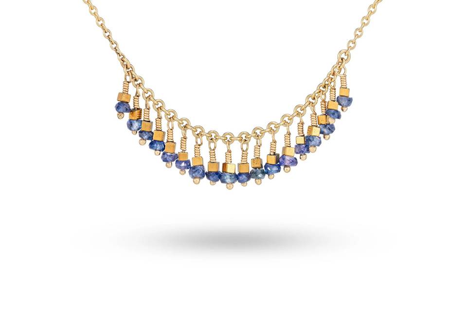 Sapphire bridal necklace