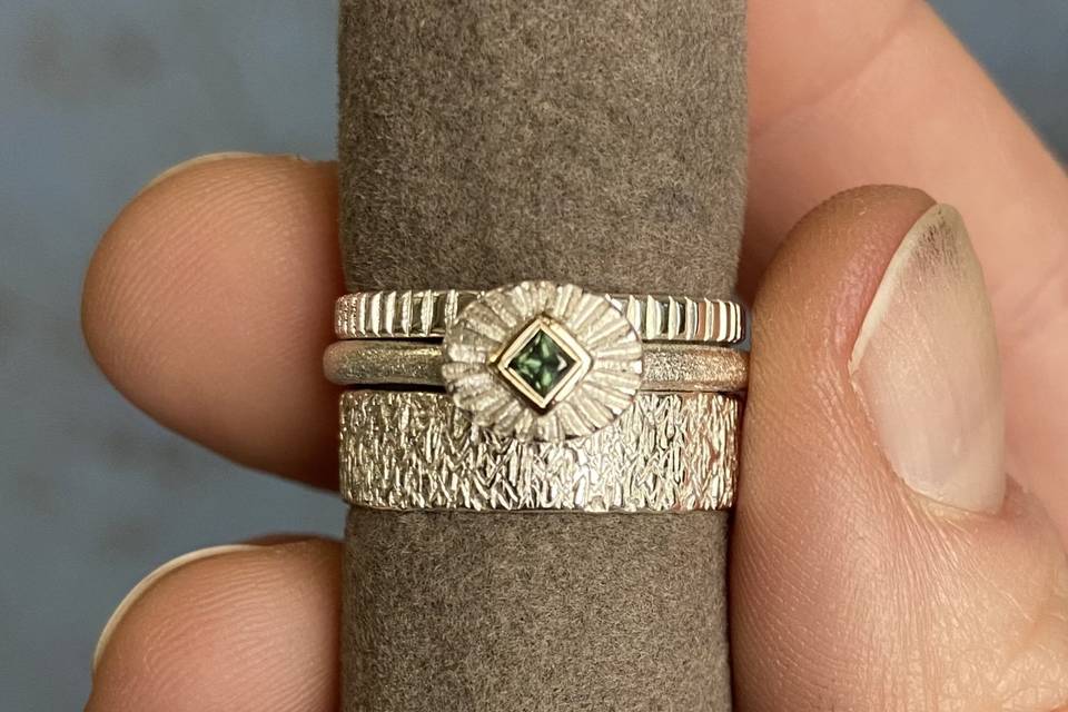 Wedding ring stack