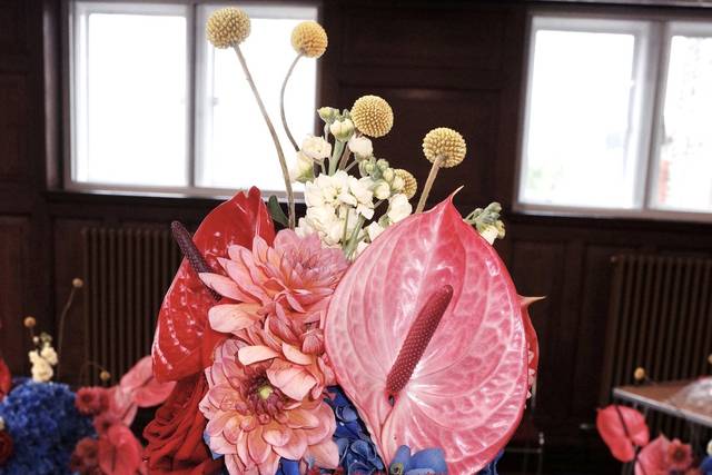 Colorful bridal bouquet