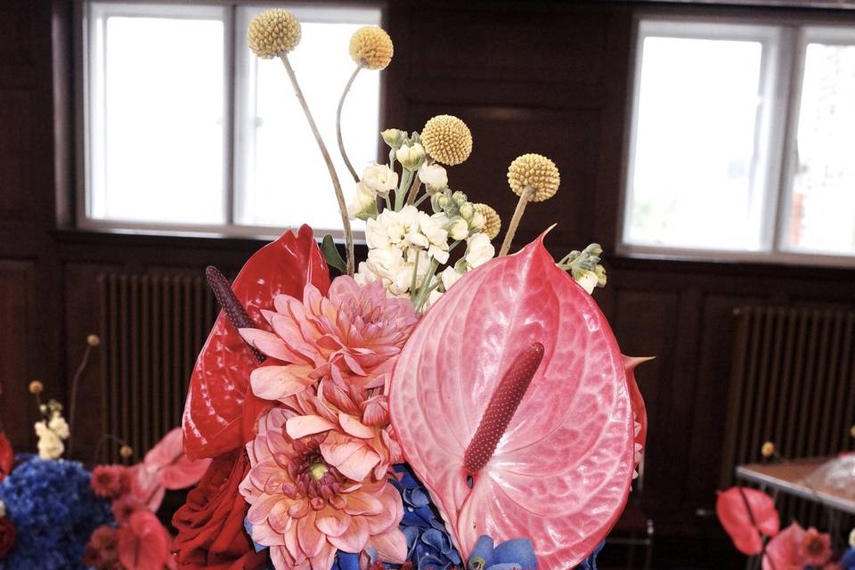 Colorful bridal bouquet
