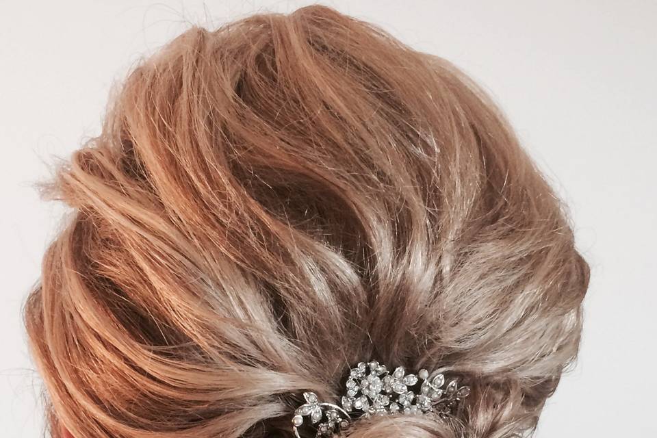 Bun at nape of neck