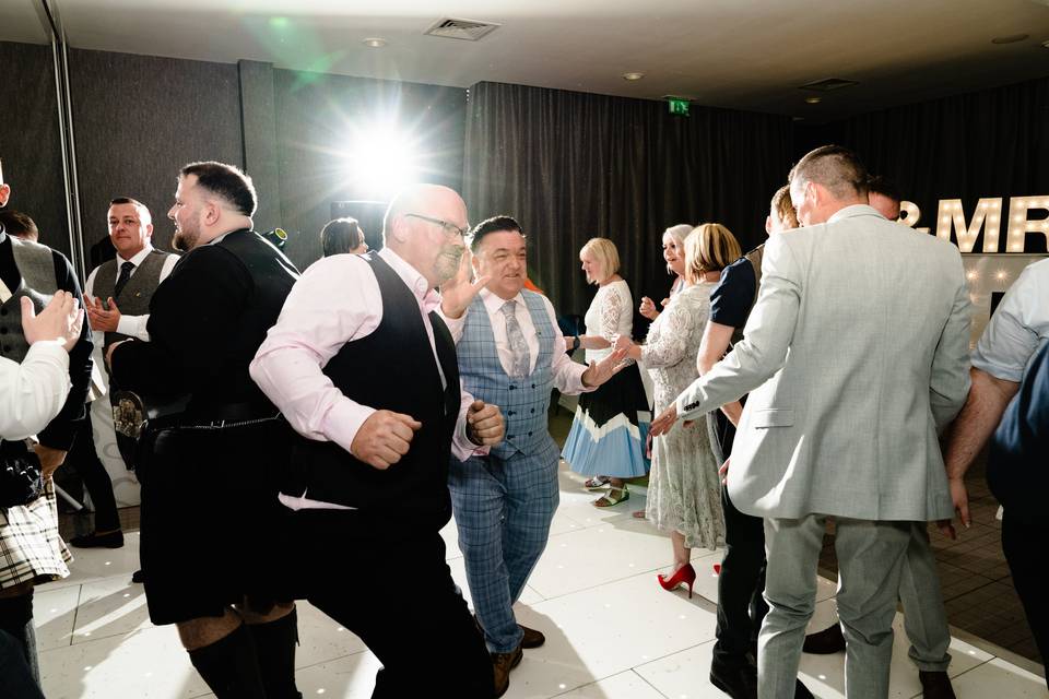 On the dancefloor!
