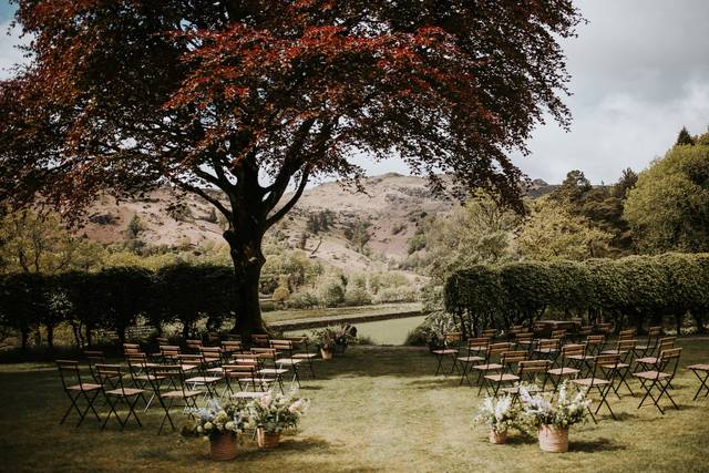 Beautiful wedding aisle