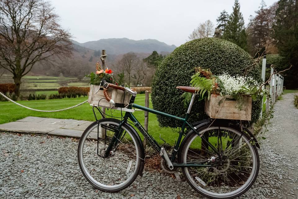 Bicycle with flowers