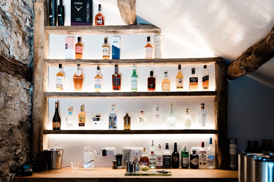 Whisky and gin bar