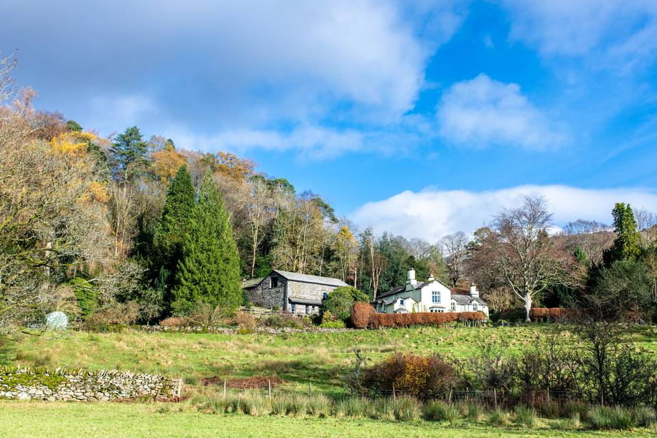 Autumn view of the house